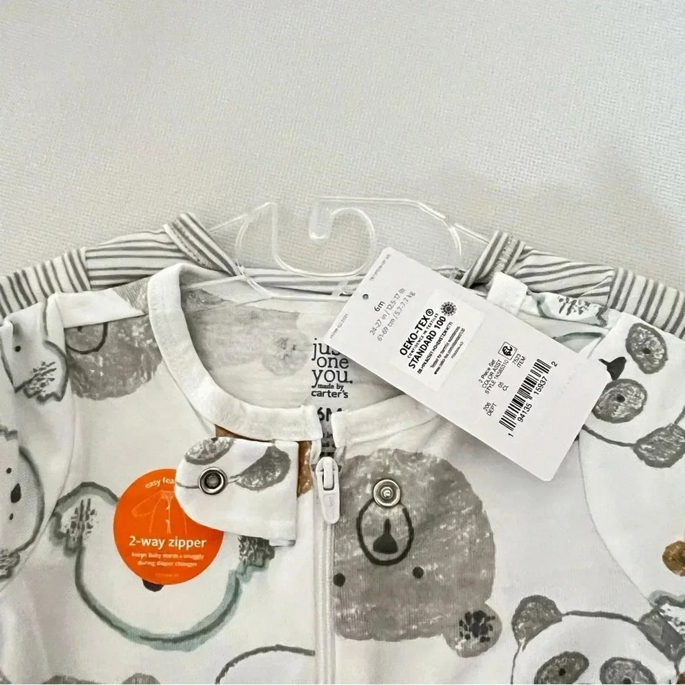 Carter's Just One You Baby Boys' 2pk Sleep N' Play Pajama Footed Size 6 Months